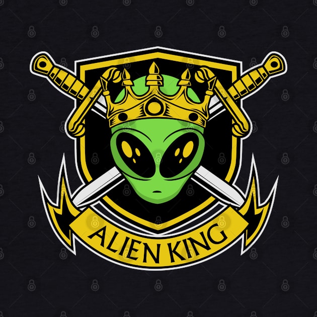 ALIEN KING BADGE by beanbeardy